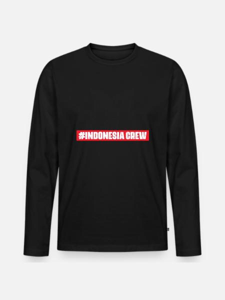 Indonesia Crew - Men's Premium Organic Long Sleeve Shirt - black