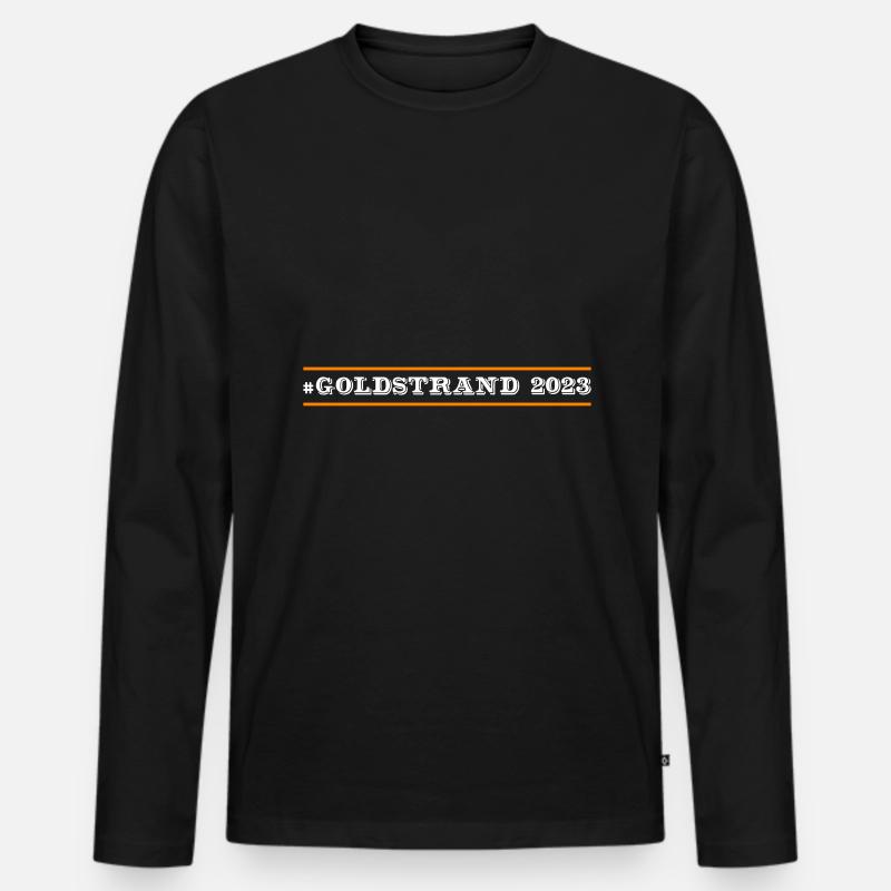 Goldstrand 2023 - Männer Premium Bio Langarmshirt - Schwarz