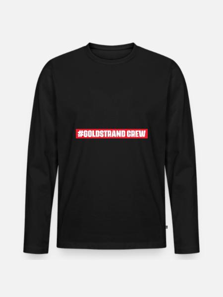 Golden Sands Crew - Men's Premium Organic Long Sleeve Shirt - black