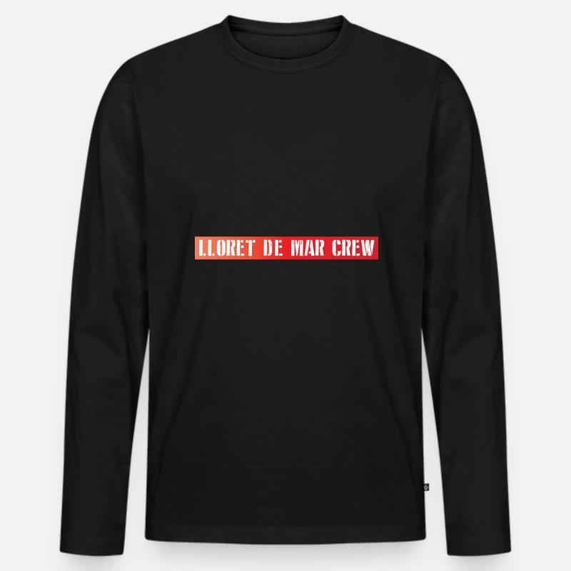 Lloret De Mar Crew - Männer Premium Bio Langarmshirt - Schwarz