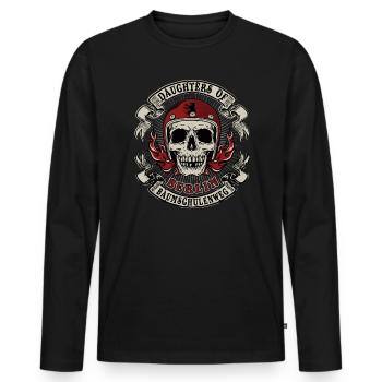 Berlin Baumschulenweg daughters of Berlinerin - Männer Premium Bio Langarmshirt - Schwarz - Vorne - Nico (187cm)