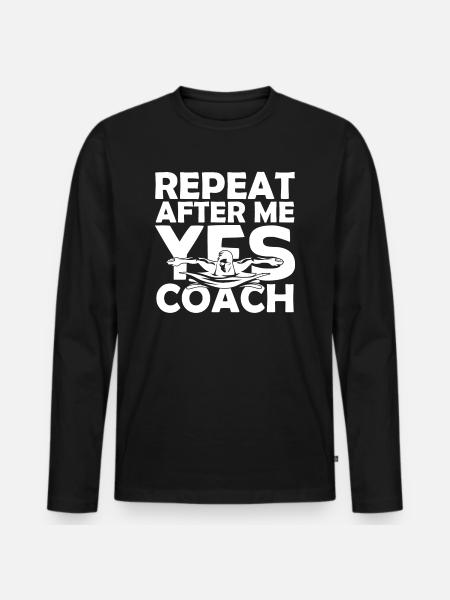 Coach Natation | Cadeau coach Natation Le Meilleur - T-shirt manches longues Premium bio Homme - noir