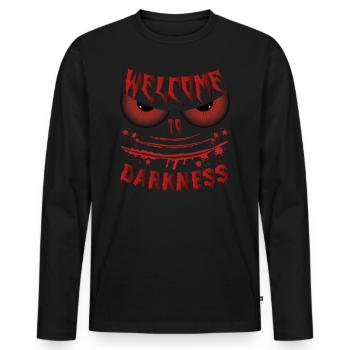 Gothique - Bienvenue dans les ténèbres - Gothique - T-shirt manches longues Premium bio Homme - noir - Devant - Nico (187cm)