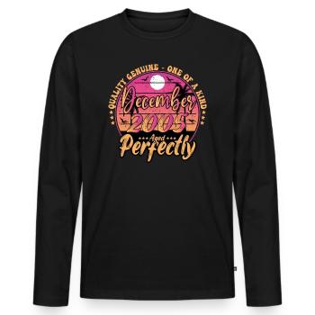 December 2005 Anniversary 2005 December 2005 - Men's Premium Organic Long Sleeve Shirt - black - Front - Nico (187cm)