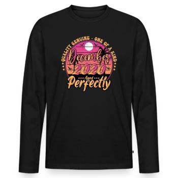 December 2020 Anniversary 2020 December 2020 - Men's Premium Organic Long Sleeve Shirt - black - Front - Nico (187cm)
