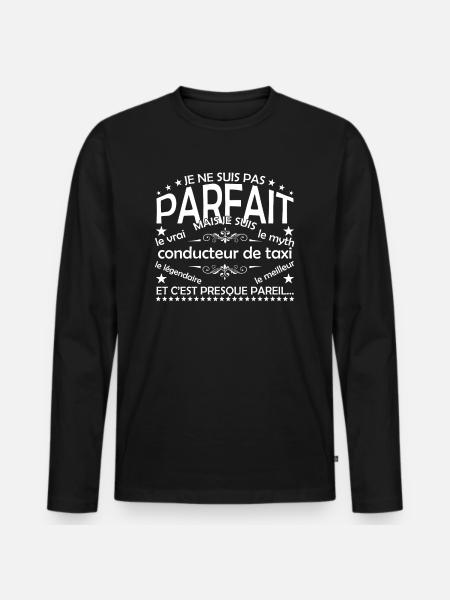Taxachauffør den eneste taxachauffør v - Premium økologisk langærmet T-shirt til mænd - sort