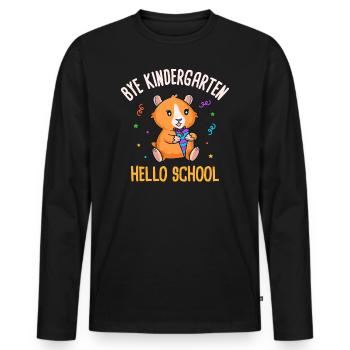 Inscription Cobaye cobaye de 1ère classe - T-shirt manches longues Premium bio Homme - noir - Devant - Nico (187cm)