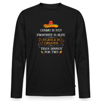 Cinco De Mayo Bartender Tequila Lover Funny Mexica - Men's Premium Organic Long Sleeve Shirt - black - Front - Nico (187cm)