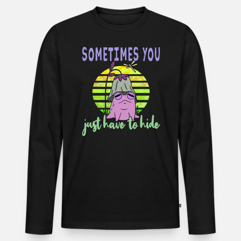 Depressionen Depression Frosch - Männer Premium Bio Langarmshirt - Schwarz