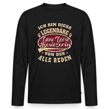 Cane Corso Besitzerin Ich bin diese Cane Corso - Männer Premium Bio Langarmshirt - Schwarz - Vorne - Nico (187cm)