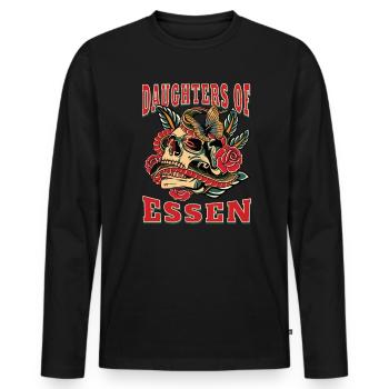 Stadt Essen Power-Frau daughters of Essen - Männer Premium Bio Langarmshirt - Schwarz - Vorne - Nico (187cm)