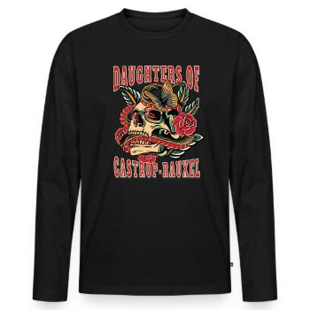 Castrop Rauxel Frau daughters of Castrop Rauxel - Männer Premium Bio Langarmshirt - Schwarz - Vorne - Nico (187cm)