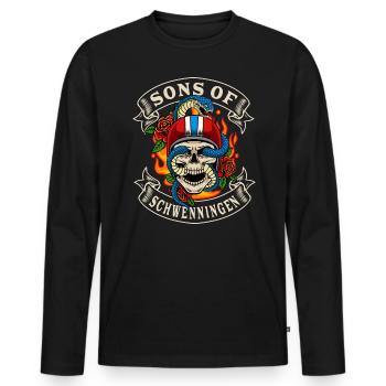 Schwenningen Biker Gift sons of Schwenningen - Men's Premium Organic Long Sleeve Shirt - black - Front - Nico (187cm)