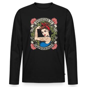 Schwenningen Cadeau aux filles de Schwenningen - T-shirt manches longues Premium bio Homme - noir - Devant - Nico (187cm)