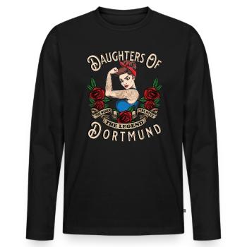 Dortmund Frau Geschenk filles de Dortmund - T-shirt manches longues Premium bio Homme - noir - Devant - Nico (187cm)