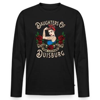 Duisburg Frau Geschenk daughters of Duisburg - Men's Premium Organic Long Sleeve Shirt - black - Front - Nico (187cm)