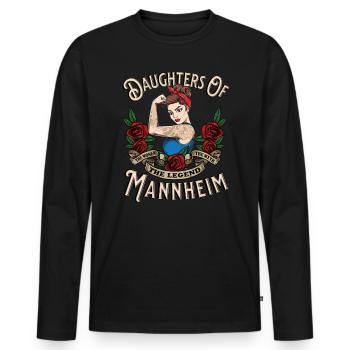 Mannheim Frau Geschenk filles de Mannheim - T-shirt manches longues Premium bio Homme - noir - Devant - Nico (187cm)