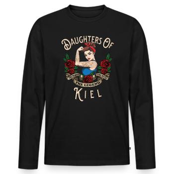 Kiel Frau Geschenk filles de Kiel Frauen - T-shirt manches longues Premium bio Homme - noir - Devant - Nico (187cm)