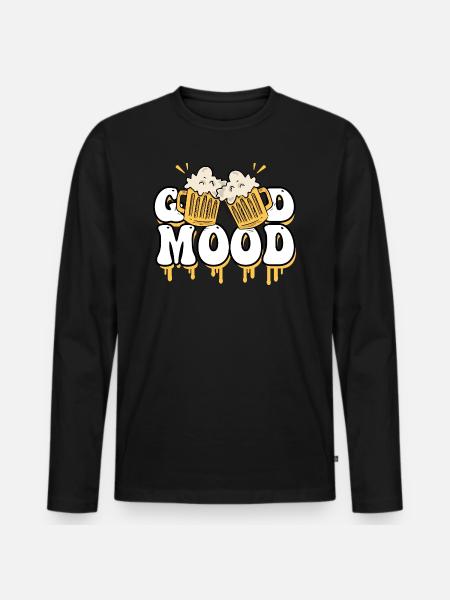 Beer good mood beer brewer - Men's Premium Organic Long Sleeve Shirt - black