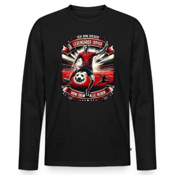 Legendärer 1994er Jahrgang Fussball Geschenk - Männer Premium Bio Langarmshirt - Schwarz - Vorne - Nico (187cm)