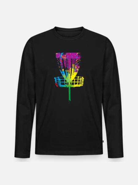 Splash Disc Golf - Men's Premium Organic Long Sleeve Shirt - black