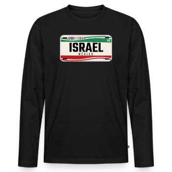 Israel Personalisierte mexikanische Fahrzeugkennzeichen mit Namen - Männer Premium Bio Langarmshirt - Schwarz - Vorne - Nico (187cm)