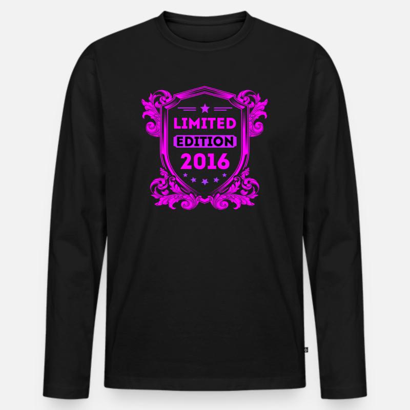 2016 - Männer Premium Bio Langarmshirt - Schwarz