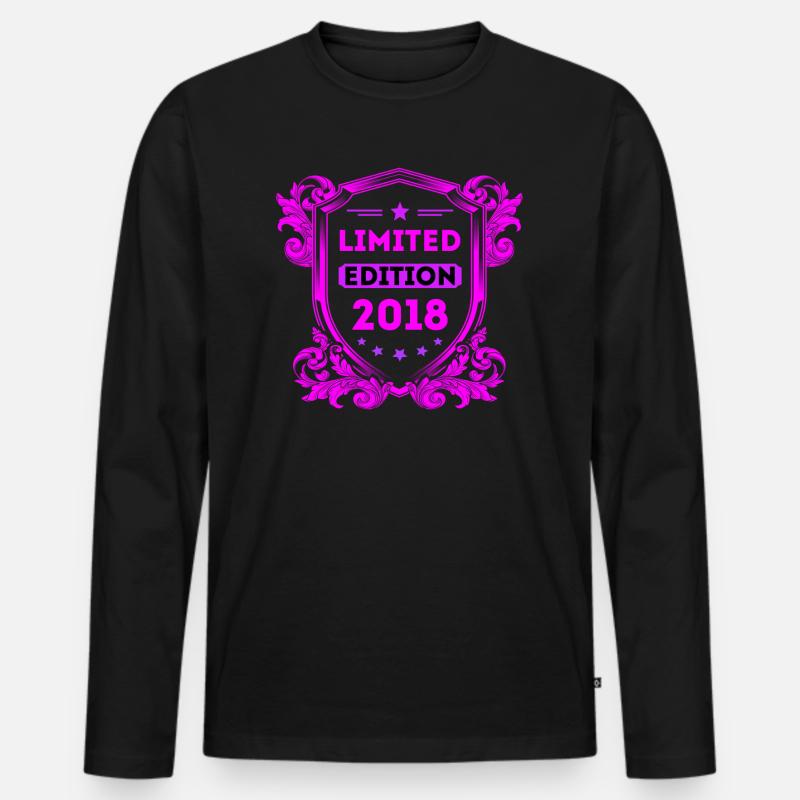 2018 - Männer Premium Bio Langarmshirt - Schwarz