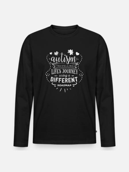 Autisme - T-shirt manches longues Premium bio Homme - noir