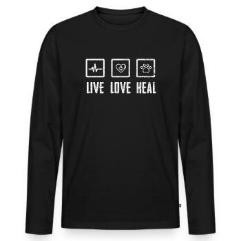 Veterinarian vet - Men's Premium Organic Long Sleeve Shirt - black - Front - Nico (187cm)