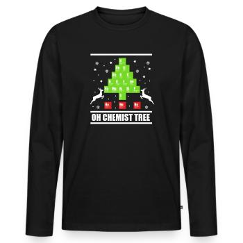 Chemie Chemiker Chemikerin Weihnachten Geschenk - Männer Premium Bio Langarmshirt - Schwarz - Vorne - Nico (187cm)
