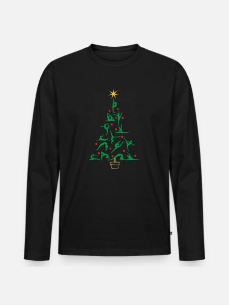 Gymnastik Weihnachten Kunstturnen Turnen Geschenk - Männer Premium Bio Langarmshirt - Schwarz