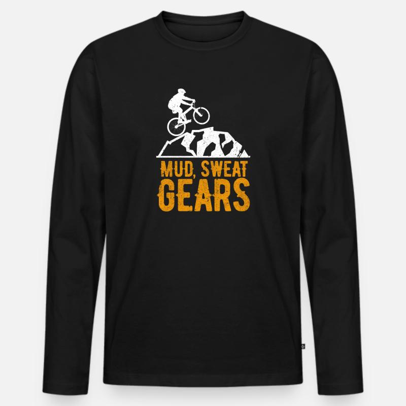 vtt - T-shirt manches longues Premium bio Homme - noir