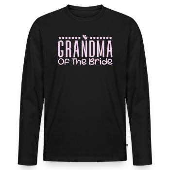 Grandma Of The Bride Wedding Party Family Wedding - T-shirt manches longues Premium bio Homme - noir - Devant - Nico (187cm)