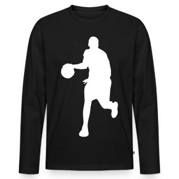 Streetball Moves - Men's Premium Organic Long Sleeve Shirt - black - Front - Nico (187cm)
