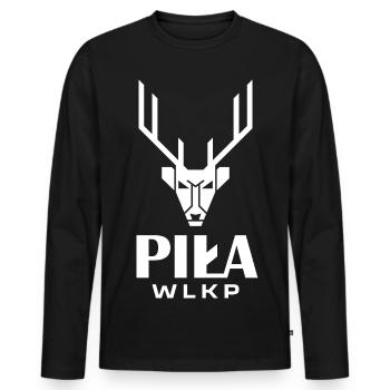 City Saw Deer Logo - Männer Premium Bio Langarmshirt - Schwarz - Vorne - Nico (187cm)