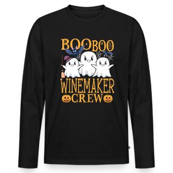 Winzer uu Lustiger Winzer - Männer Premium Bio Langarmshirt - Schwarz - Vorne - Nico (187cm)