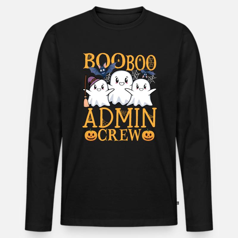 Admin uu Lustig Admin - Männer Premium Bio Langarmshirt - Schwarz