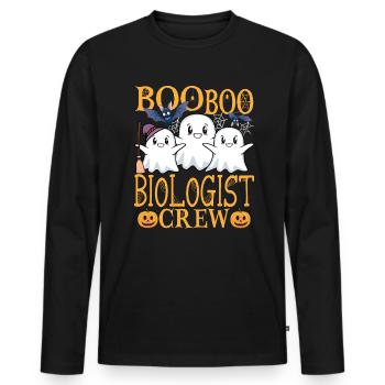 Biologist uu Funny Biologist - Men's Premium Organic Long Sleeve Shirt - black - Front - Nico (187cm)