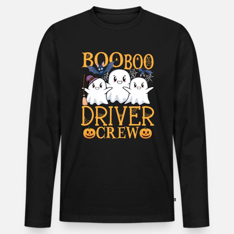 Fahrer uu Lustiger Fahrer - Männer Premium Bio Langarmshirt - Schwarz