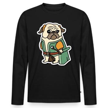 Mittelalter - Männer Premium Bio Langarmshirt - Schwarz - Vorne - Nico (187cm)