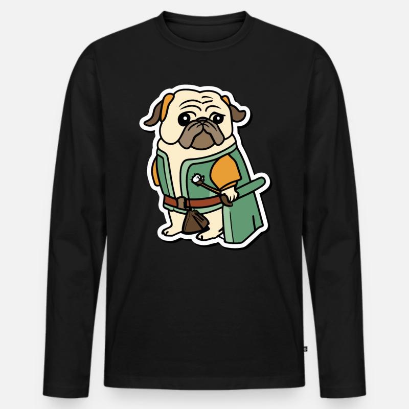 Mittelalter - Männer Premium Bio Langarmshirt - Schwarz