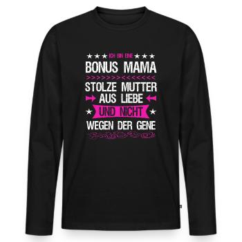 Bonus Mom Mom Stepmother Adoptive Mom Love - Men's Premium Organic Long Sleeve Shirt - black - Front - Nico (187cm)