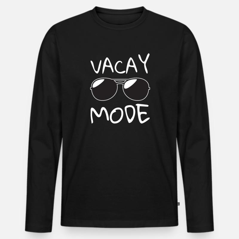 Vacay Mode Urlaubsmodus - Männer Premium Bio Langarmshirt - Schwarz