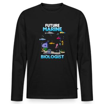 Future Marine Biologist Meeresbiologe - Men's Premium Organic Long Sleeve Shirt - black - Front - Nico (187cm)