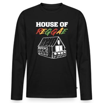 House of Reggae Musicians and Entertainers - Men's Premium Organic Long Sleeve Shirt - black - Front - Nico (187cm)