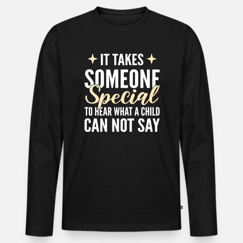 Sprachtherapeut - Männer Premium Bio Langarmshirt - Schwarz