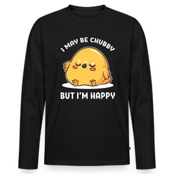 Chubby parrot conservationist - Men's Premium Organic Long Sleeve Shirt - black - Front - Nico (187cm)