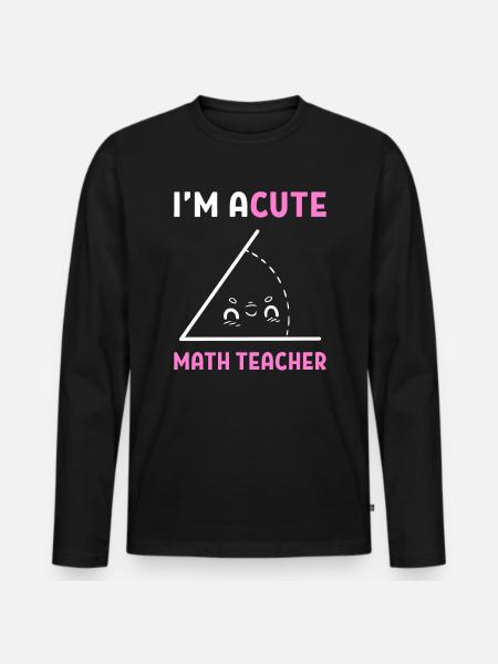 Mathe Wortspiele Mathematiklehrer - Männer Premium Bio Langarmshirt - Schwarz