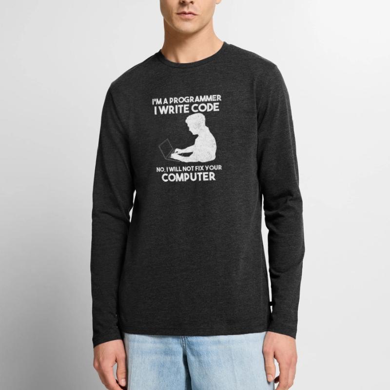 Programming Humor Software Developer Men's Premium Organic Long Sleeve Shirt